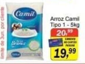 Supermercados Paraná Arroz Camil tipo 1 5kg oferta