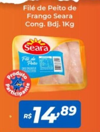 Atakarejo Filé de Peito de Frango Seara Cong. Bdj. 1Kg oferta