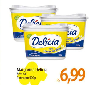 Atacadão Margarina Delícia Sem Sal Pote com 500g oferta