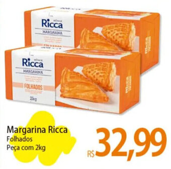 Atacadão Margarina Ricca Folhados Peça com 2kg oferta