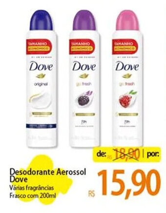 Atacadão Desodorante Aerossol Dove Várias fragrâncias Frasco com 200ml oferta