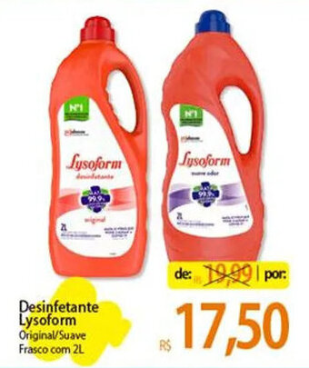Atacadão Desinfetante Lysoform Original/Suave Frasco com 2L oferta