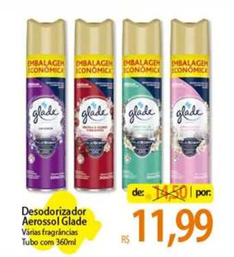 Atacadão Desodorizador Aerossol Glade Várias fragrâncias Tubo com 360ml oferta