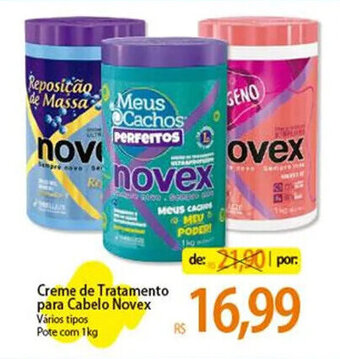 Atacadão Creme de Tratamento para Cabelo Novex Vários tipos Pote com 1kg oferta
