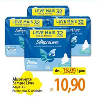 Atacadão Absorvente Sempre Livre Adapt Plus Pacote com 32 unidades oferta