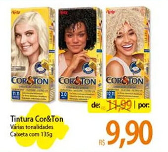 Atacadão Tintura Cor&Ton Várias tonalidades Caixeta com 135g oferta