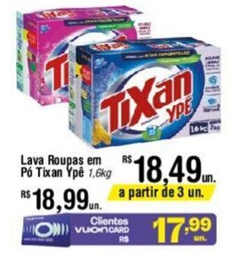 Fort Atacadista Lava Roupas em Pó Tixan Ypê 1,6kg oferta