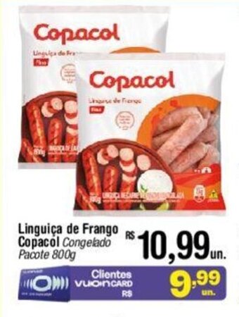 Fort Atacadista Linguiça de Frango Copacol Congelado Pacote 800g oferta