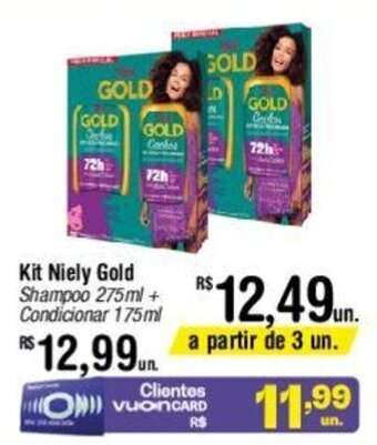 Fort Atacadista Kit Niely Gold Shampoo 275ml + Condicionar 175ml oferta