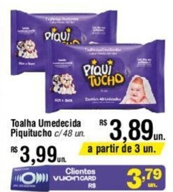 Fort Atacadista Toalha Umedecida Piquitucho c/48 un. oferta