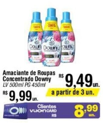 Fort Atacadista Amaciante de Roupas Concentrado Downy un. LV 500ml PG 450ml oferta