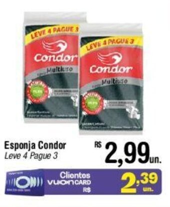 Fort Atacadista Esponja Condor Leve 4 Pague 3 oferta
