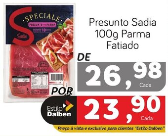 Supermercado Dalben Presunto Sadia 100g Parma Fatiado oferta