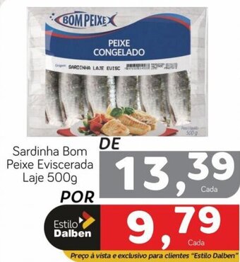 Sardinha Bom Peixe Eviscerada Laje 500g