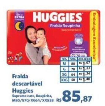 Fralda descartável Huggies