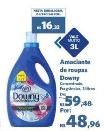 Sam's Club Amaciante de roupas Downy Concentrado, Fragrâncias, 3 litros oferta