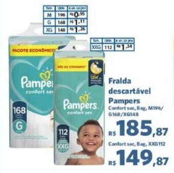 Sam's Club Fralda descartável Pampers oferta