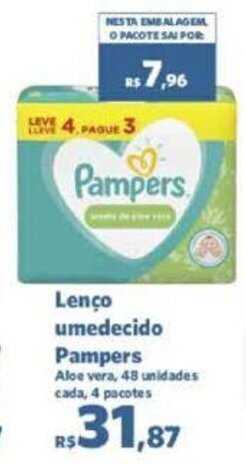 Sam's Club Lenço umedecido Pampers oferta