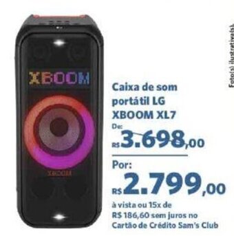Sam's Club Caixa de som portátil LG XBOOM XL7 oferta