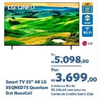 Sam's Club Smart TV 55" 4K LG oferta