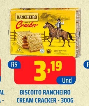 BISCOITO RANCHEIRO CREAM CRACKER - 300G