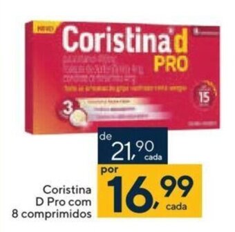 Coristina D Pro com 8 comprimidos