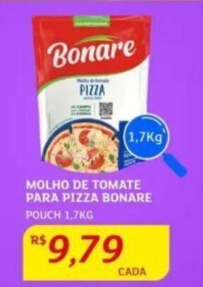 Assaí Atacadista MOLHO DE TOMATE PARA PIZZA BONARE POUCH 1,7KG oferta
