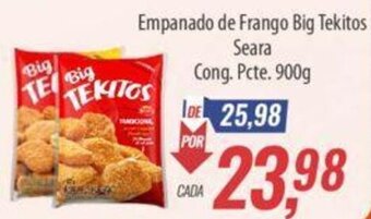 Supermercados BH Empanado de Frango Big Tekitos Seara Cong. Pcte. 900g oferta