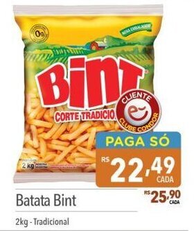 Supermercados Condor Batata Bint 2kg-Tradicional oferta
