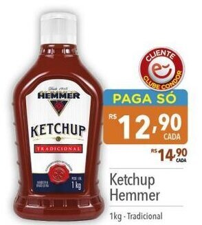 Supermercados Condor Ketchup Hemmer 1kg-Tradicional oferta