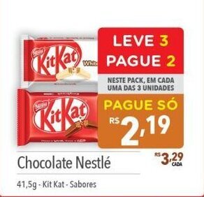 Supermercados Condor Chocolate Nestlé 41,5g-Kit Kat-Sabores oferta