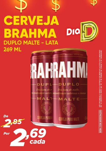 Dia CERVEJA BRAHMA DUPLO MALTE - LATA 269ML oferta