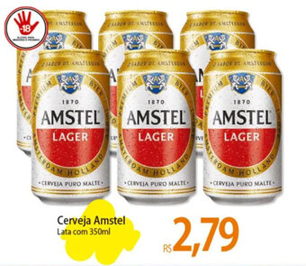 Atacadão Cerveja Amstel Lata com 350ml oferta