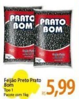 Atacadão Feijão Preto Prato Bom Tipo 1 Pacote com 1kg oferta