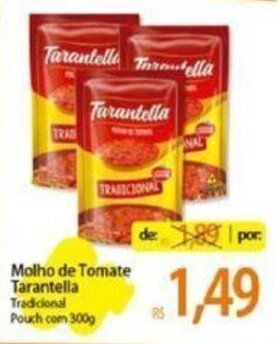 Atacadão Molho de Tomate Tarantella Tradicional Pouch com 300g oferta