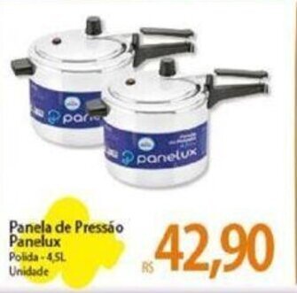 Atacadão Panela de Pressão Panelux Polida-4,5L Unidade oferta