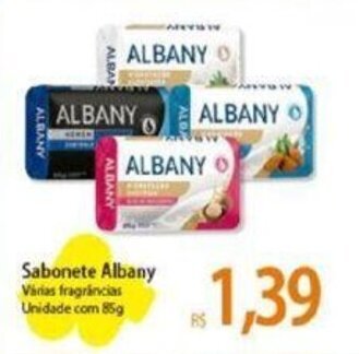 Sabonete Albany Várias fragrâncias Unidade com 85g