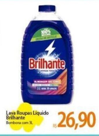Atacadão Lava Roupas Líquido Brilhante Bombona com 3L oferta