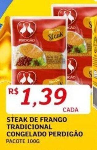 Assaí Atacadista STEAK DE FRANGO TRADICIONAL CONGELADO PERDIGÃO PACOTE 100G oferta
