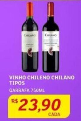 Assaí Atacadista VINHO CHILENO CHILANO TIPOS GARRAFA 750ML oferta
