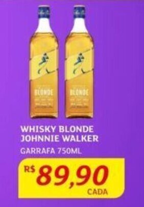 Assaí Atacadista WHISKY BLONDE JOHNNIE WALKER GARRAFA 750ML. oferta