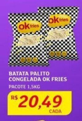 Assaí Atacadista BATATA PALITO CONGELADA OK FRIES PACOTE 1,5KG oferta