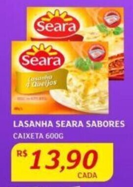 Assaí Atacadista LASANHA SEARA SABORES CAIXETA 600G oferta