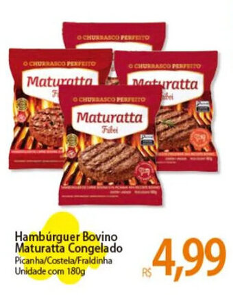 Atacadão Hambúrguer Bovino Maturatta Congelado 180g oferta