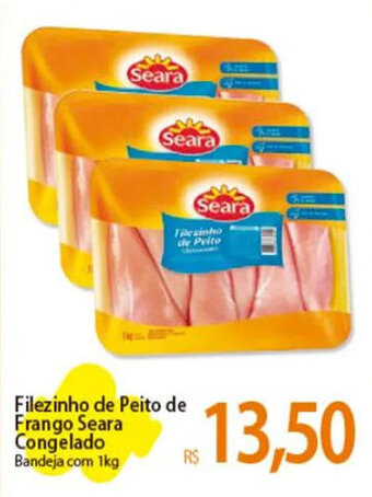 Atacadão Filezinho de Peito de Frango Seara Congelado Bandeja com 1kg oferta