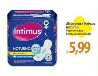Atacadão Absorvente Intimus Noturno Suave com abas Pacote com 8 unidades oferta