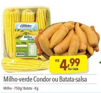 Supermercados Condor Milho-verde Condor ou Bata alsa Milho-750g/Batata - Kg oferta