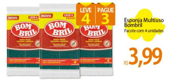 Atacadão Esponja Multiuso Bombril Pacote com 4 unidades oferta