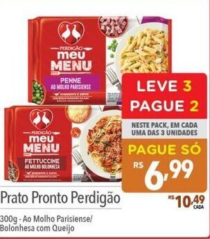 Supermercados Condor Prato Pronto Perdigão 300g oferta