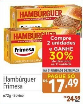 Supermercados Condor Hambúrguer Frimesa 672g-Bovino oferta